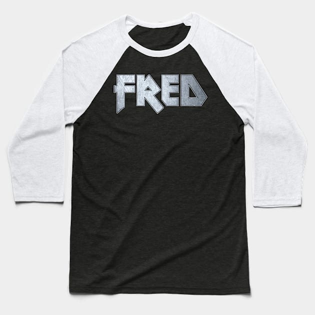 Heavy metal Fred Baseball T-Shirt by KubikoBakhar